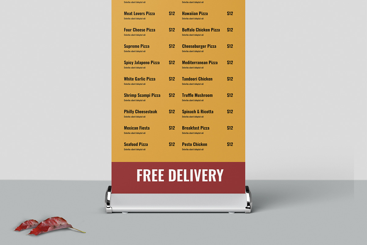 Burger And Pizza Rollup Banner preview 5