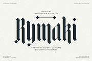 Rymaki - Modern Blackletter Font, a Blackletter Font by SilverStag Type Foundry (Thumbnail 1 of 30)