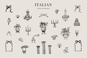 Italy Abstract Line Art. Wedding Svg