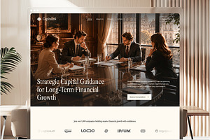 Investment Advisory Firm Website UI, an UI Kit Template by peterdraw