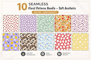 A collection of soft floral patterns, a Pattern Graphic by Print Haven (Thumbnail 1 of 6)