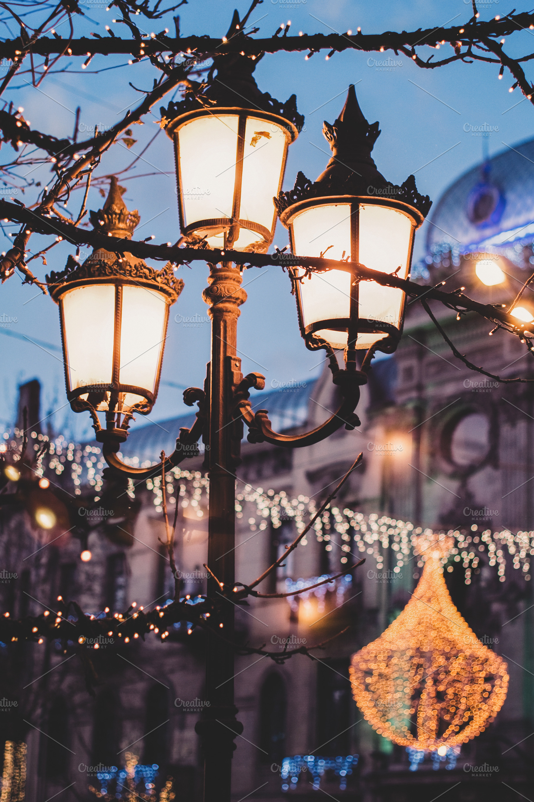 Christmas and new year decorations featuring abstract, architecture, and, a Holiday Photo by David Khelashvili
