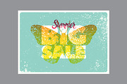 Summer Sale grunge vector poster set, a Seasonal Illustration by PoPaShop (Thumbnail 9 of 9)