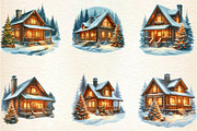 Christmas Winter Cabin Sublimation, an Illustration by DreamArtGraphic (Thumbnail 6 of 6)