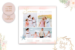 PSD Photo Session Card Template 42