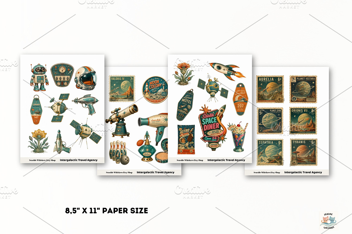 Intergalactic Travel Agency Cut Out, a Technology Illustration by Seaside Whiskers (Photo 4 of 6)