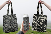 Charcoal Jungle Foliage Patterns, a Pattern Graphic by one-touch (Thumbnail 2 of 9)