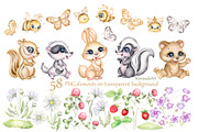 Cute Woodland Animals. Baby Forest 1, an Animal Illustration by MarinadeArt (Thumbnail 2 of 10)