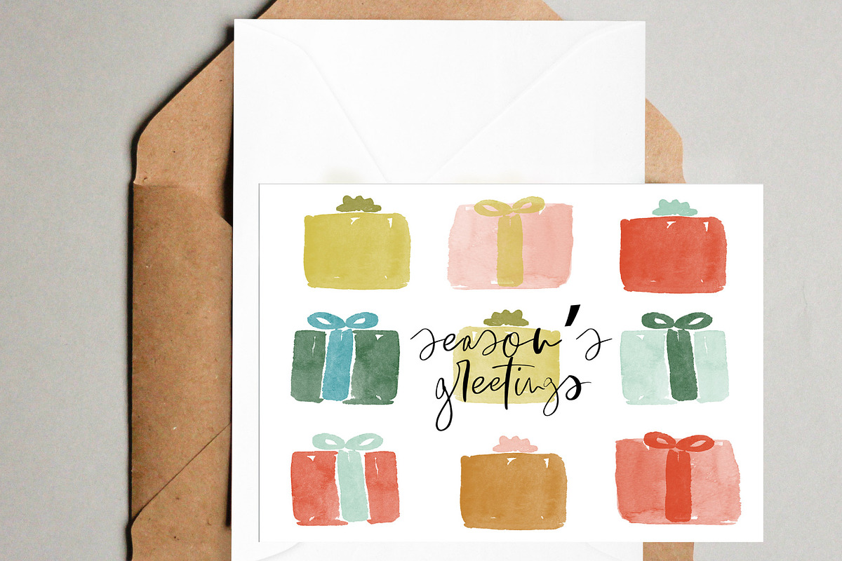 Watercolor Christmas Patterns, a Pattern Graphic by MontgomeryFest (Photo 3 of 3)