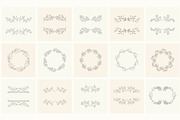 Hand drawn floral frames. Bundle., a Decorative Illustration by Designwork (Thumbnail 18 of 21)