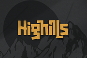 Highills Font, a Sans Serif Font by Grontype (Thumbnail 1 of 10)