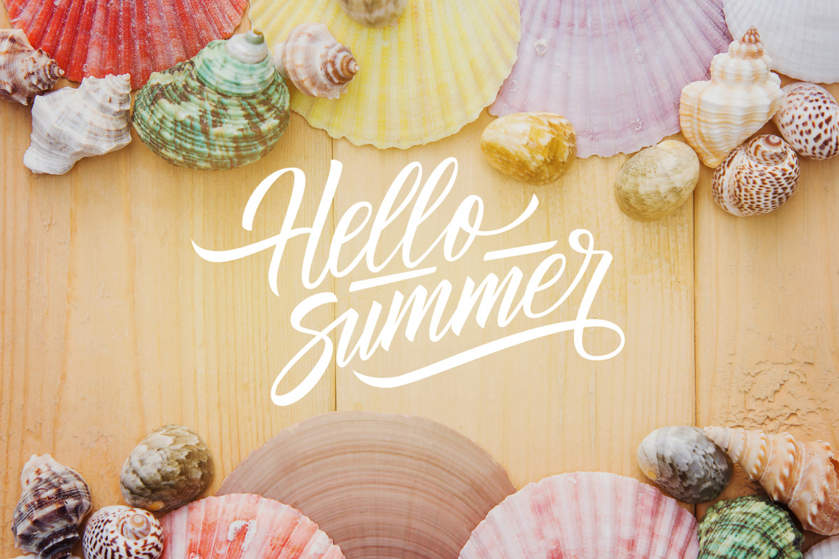Hello Summer Lettering, a Seasonal Illustration by Finevector (Photo 8 of 9)