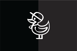 Swag Duck With Hat Logo Template