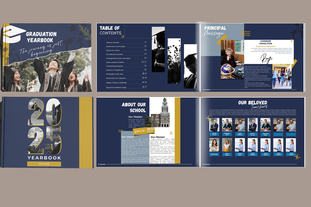 Digital Yearbook Scrapbook Template, a Marketing Template by MDHouse12 (Photo 2 of 4)
