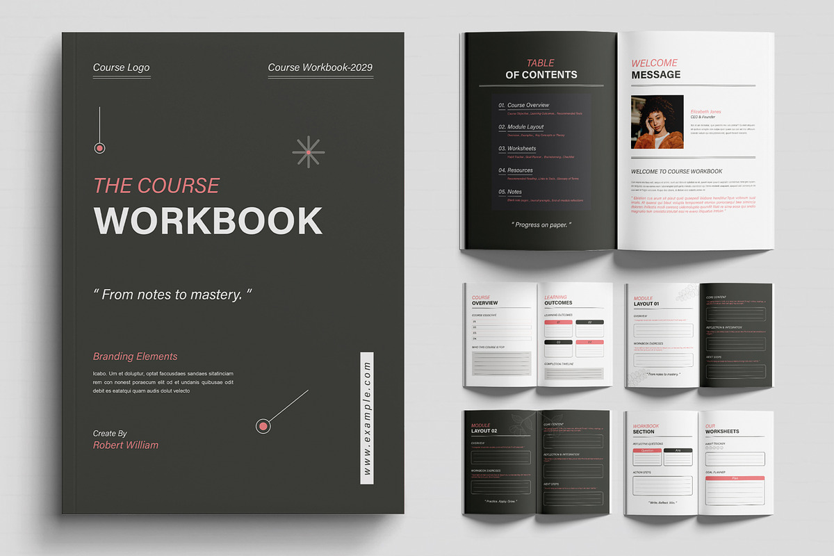 The Course Workbook Template Layout, a Brochure Template by MightyDesign (Photo 1 of 6)
