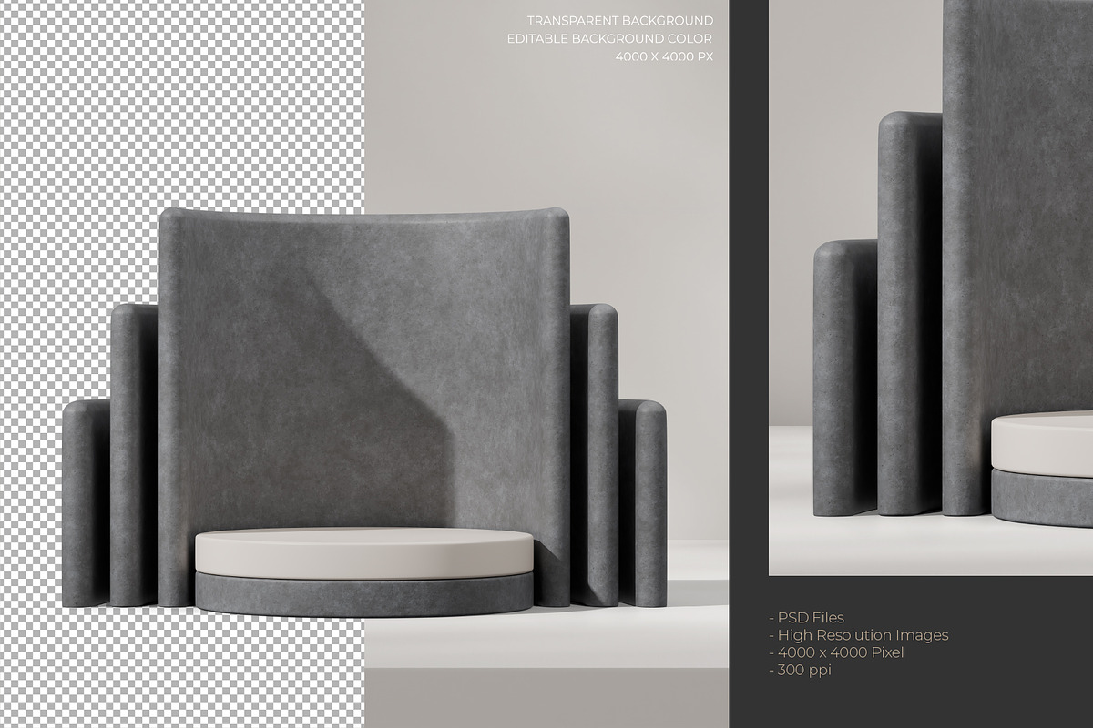 5 Podium with Transparent Background, a Background Graphic by faustudio (Photo 3 of 7)