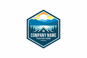 House rental logo on the lake, a Branding & Logo Template by swarnstudio