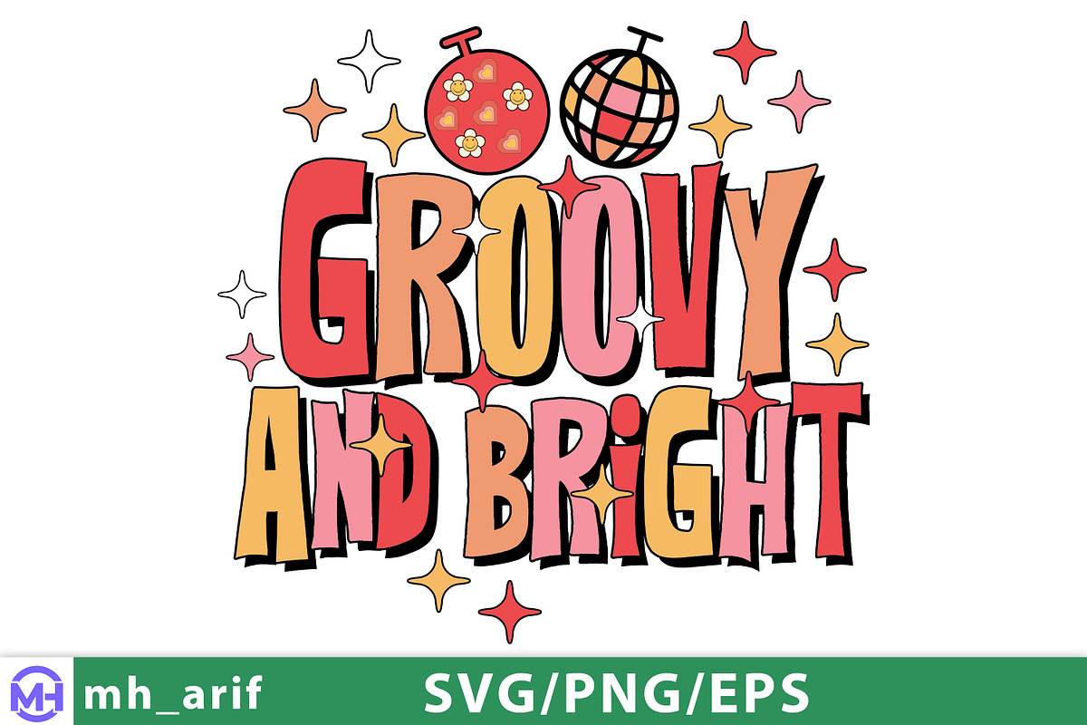 Groovy And Bright SVG PNG, a Graphic by mh_arif (Photo 2 of 4)