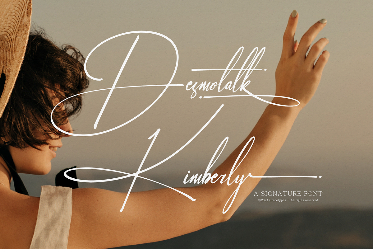 Desmotalk Kimberly | Signature Font, a Font by gracetype_studio (Photo 1 of 12)