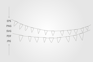 festive bunting triangle flags