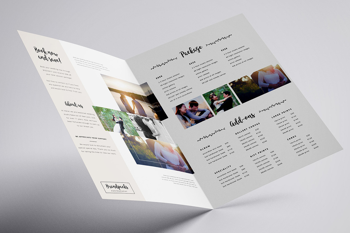 Wedding Photographer Brochure, a Brochure Template by BrandPacks (Photo 4 of 4)