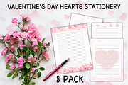 Valentine's Day Heart Stationery, a Stationery Template by Pixels N Bows (Thumbnail 1 of 3)