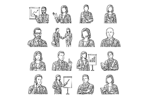 Business People Icons, an Object Graphic by RT Studio