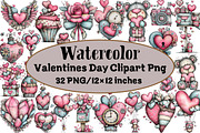 Valentines Day Clipart Png, an Illustration by Design Market (Thumbnail 1 of 3)