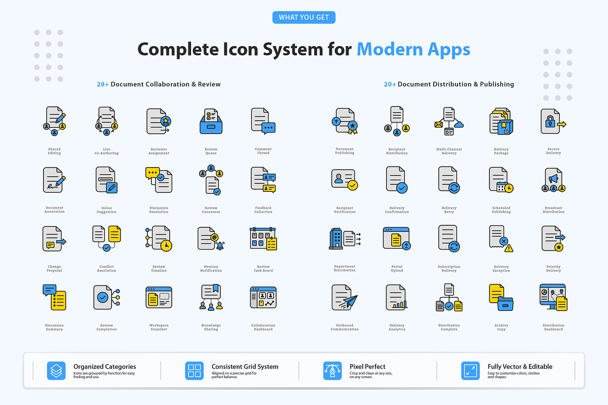 Enterprise Document Management Icons, an Outline Icon by vexper (Photo 5 of 7)