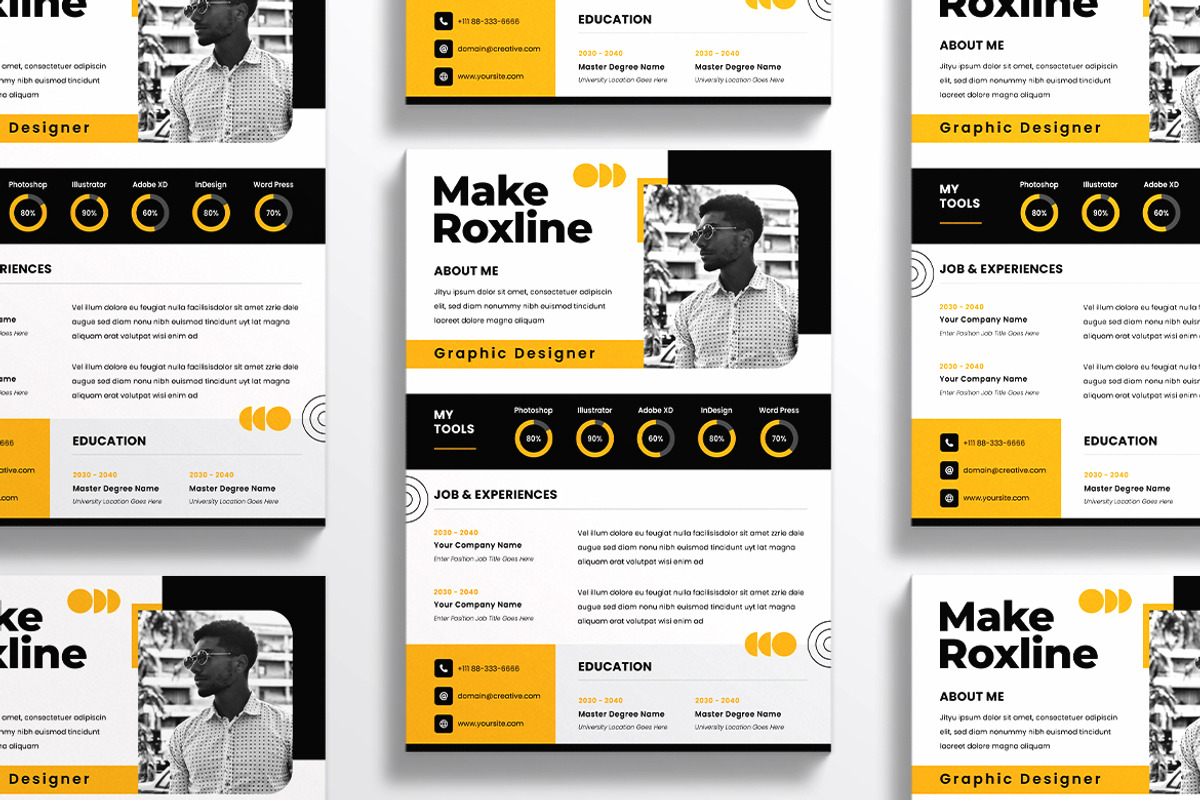 Professional Modern Resume CV, a Resume Template by dokudokunomi (Photo 2 of 4)