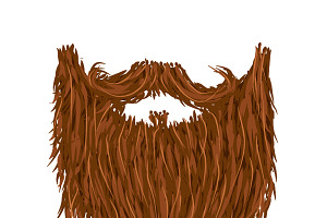 Realistic Long Brown Beard