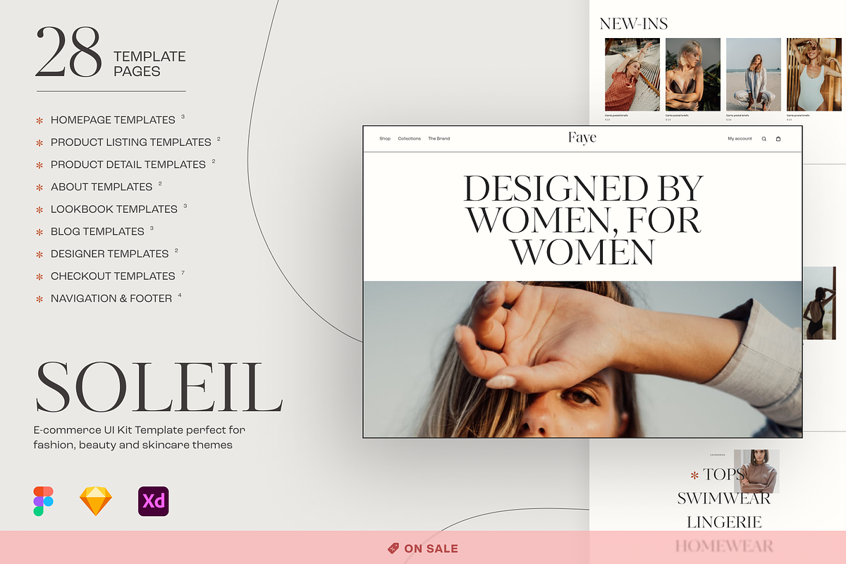 SALE - Soleil | E-commerce UI Kit, a Landing Page Template by Ghostpixel (Photo 1 of 9)