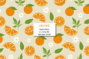 Orange Citrus Seamless Pattern, a Pattern Graphic by Villa 11 Estudio (Thumbnail 1 of 4)