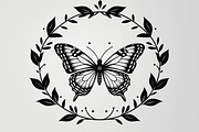 Butterfly Laurel Wreath Set, an Illustration by jahid234 (Thumbnail 3 of 7)