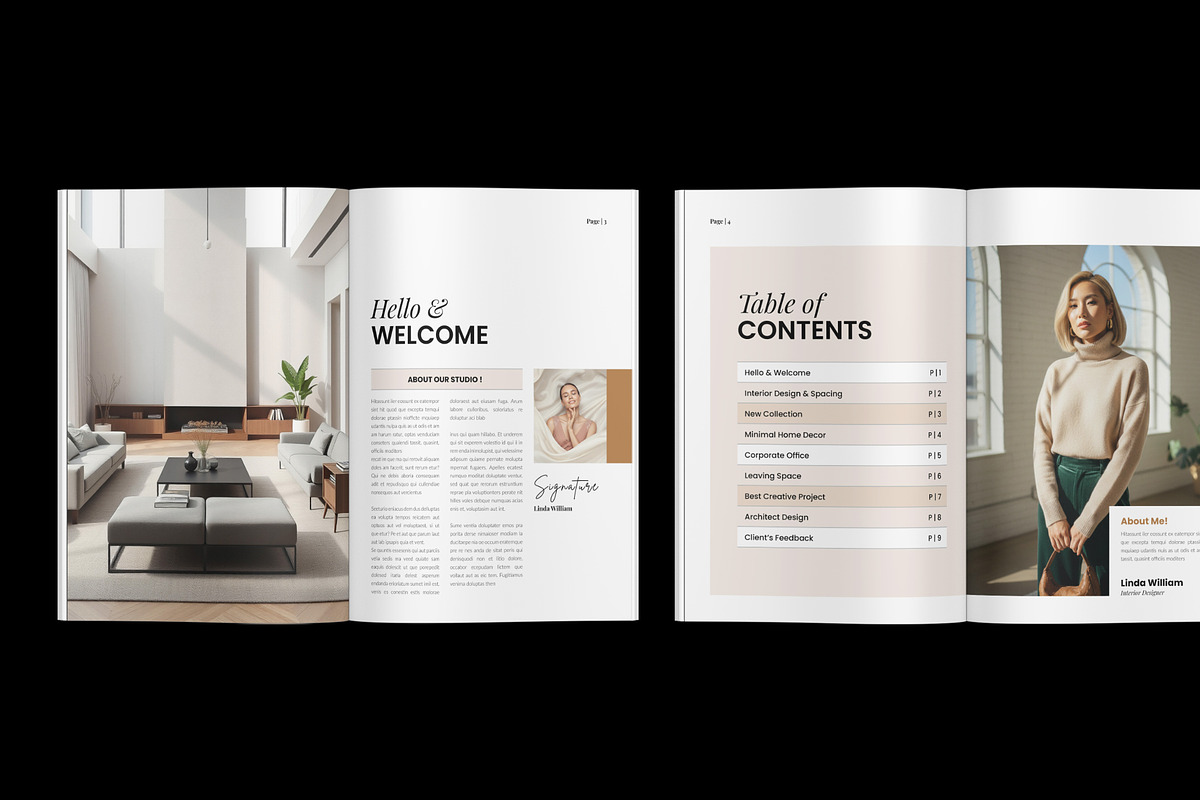 Interior Design Magazine Template, a Magazine Template by NorthPeak (Photo 3 of 9)