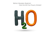 Plasticine vector formula of water, a Branding & Logo Template by The Vector Vault (Thumbnail 2 of 5)