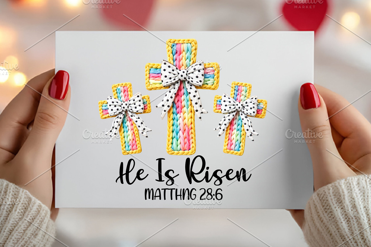 He is risen Christian Easter PNG, an Illustration by Canvas Craft (Photo 5 of 7)