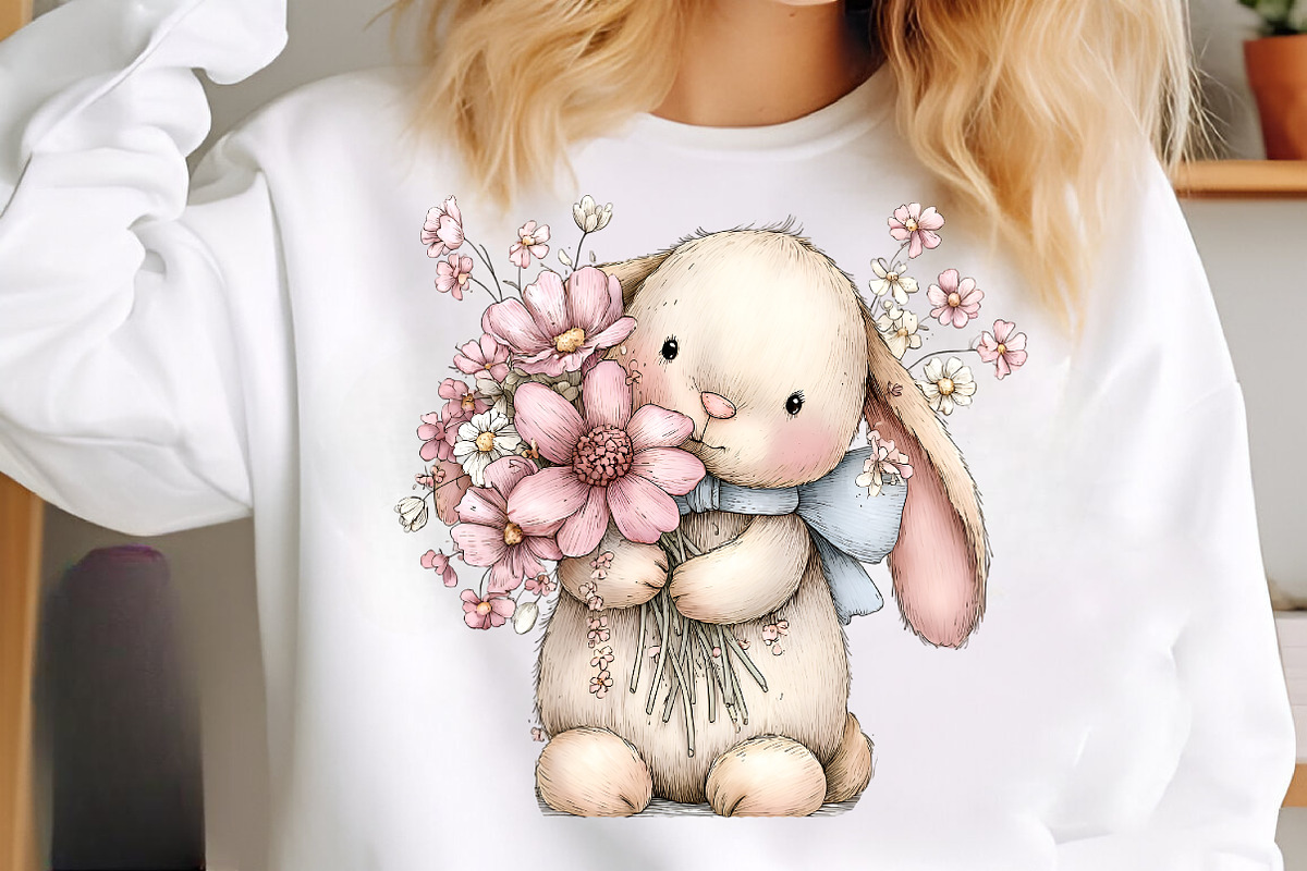 Watercolor Easter Bunny Clipart Bund, an Illustration by GatewayDesign (Photo 5 of 11)
