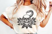 Skull Snake PNG, Floral Skull, an Illustration by SharpMarketplace (Thumbnail 3 of 9)