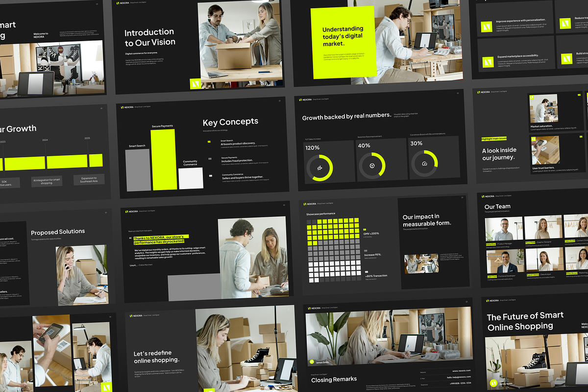Nexora - Business Pitch PowerPoint, a Presentation Template by SLAB! Design (Photo 5 of 9)