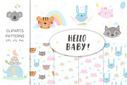 Cute baby animals collection., a Background Graphic by Irene_Boiko_ART (Thumbnail 1 of 10)