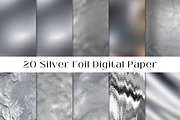 20 Silver Foil Metallic Textures, a Texture Graphic by UniqueMe (Thumbnail 1 of 12)