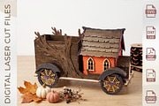 Haunted House Candy Truck Laser Cut, an Object Graphic by WoodoraCut (Thumbnail 6 of 8)