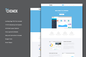 Chomok - Material Landing Page PSD