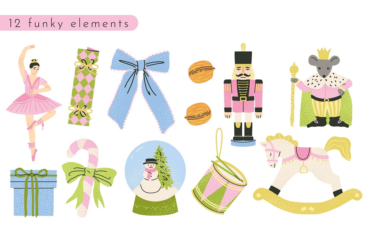 NUTCRACKER: clipart, a Decorative Illustration by Elliko shop (Photo 2 of 7)