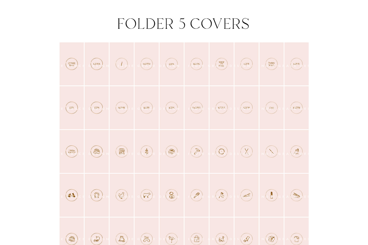 Pink & Bronze Instagram Story Covers, a Social Media Template by Indie Grace Design (Photo 6 of 7)