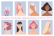 Women Beauty Portraits, a Healthcare Illustration by Bigio Designs (Thumbnail 3 of 6)