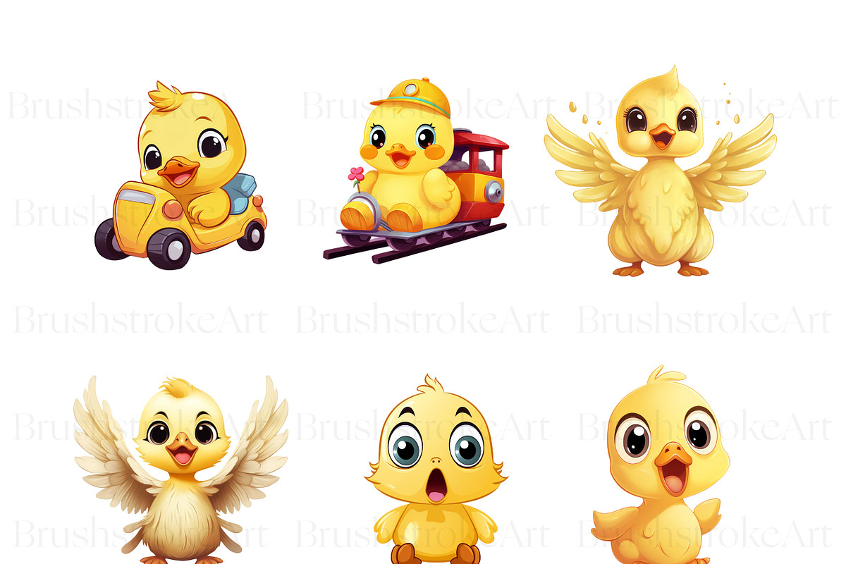 Cute Ducks Clipart, Watercolor Ducks, an Animal Illustration by BrushstrokeArtGB (Photo 6 of 9)