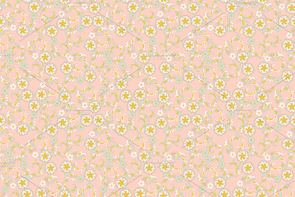 4 Cute summer fabric floral patterns, a Pattern Graphic by antalogiya (Photo 4 of 5)