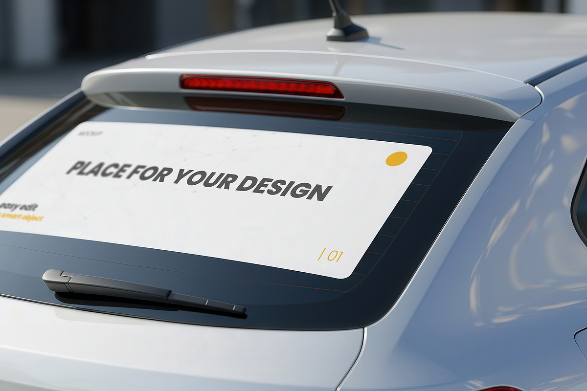 Sticker on Car Mockup, a Product Mockup by Luuqas Design (Photo 2 of 3)